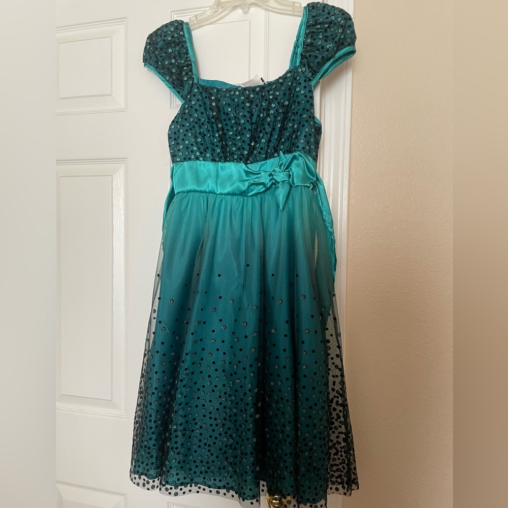 Teal girls dress 16